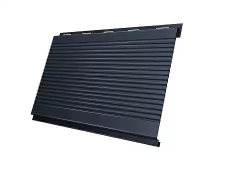 Металлический сайдинг Гранд Лайн / Grand Line профиль Вертикаль, Drap 0.45, цвет Ral 7024 (мокрый асфальт)
