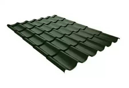 Металлочерепица Руукки Ruukki Monterrey FEB Forma 0,5 Pural Matt BT, Zn 275 (хвойно-зелёный) RR11
