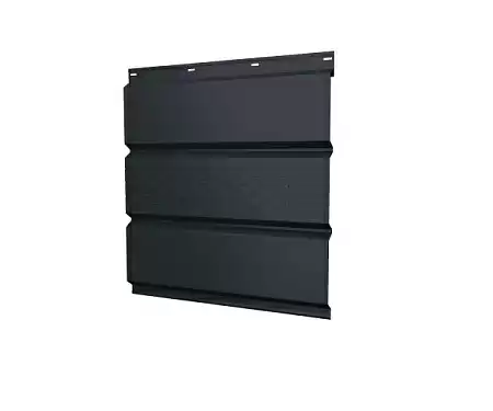 Софит металлический с центральной перфорацией Grand Line / Гранд Лайн, GreenCoat Pural Matt 0.5, цвет RR 2H3 антрацитово-серый (Ral 7016)
