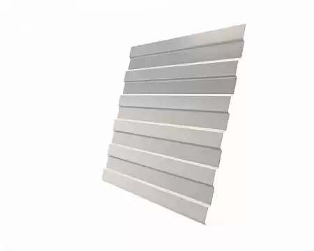 Профнастил С8A Гранд Лайн / Grand Line 0.5 GreenCoat Pural Matt Zn 275, цвет RR 21 светло-серый (RAL 7040)