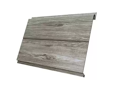 Металлический сайдинг Гранд Лайн / Grand Line профиль Вертикаль, Print elite 0.45, цвет Nordic Wood (Северное дерево)
