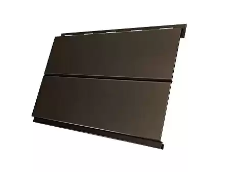 Металлический сайдинг Гранд Лайн / Grand Line профиль Вертикаль, Drap 0.45, цвет RR 32 (темно-коричневый)