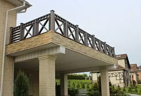 Секция ограждения Ламбет GRINDERDECO, 2120х1075 мм, мербау