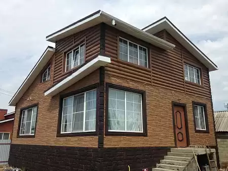 Планка "J - trim" Альта Профиль Blockhouse (Блокхаус), 3000 мм, темный орех