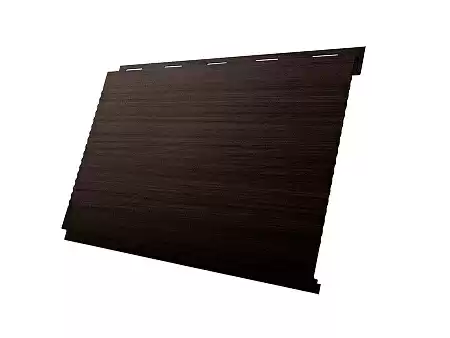 Металлический сайдинг Гранд Лайн / Grand Line профиль Вертикаль, Print elite 0.45, цвет Coffee Wood (Кофейное дерево)