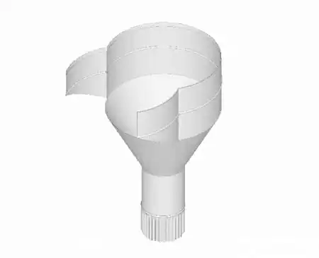 Воронка открытая D120 мм, Zn + порошк.покраска, цвет RAL 9003 (сигнально-белый)