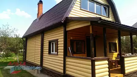 Планка "J - trim" Альта Профиль Blockhouse (Блокхаус), 3000 мм, темный орех