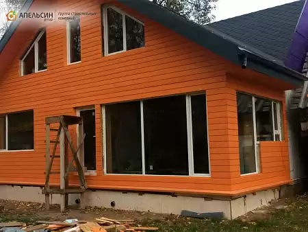 Монтаж гибкой черепицы Shinglas + водосточная система д. Старое Гарколово