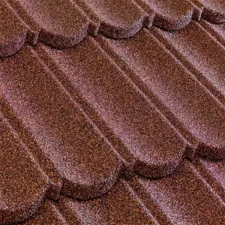 Композитная черепица Метротайл (Metrotile) серия MetroBond, цвет бургундия, 1330х410 мм