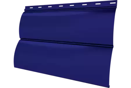 Металлический сайдинг Гранд Лайн / Grand Line профиль Блок-хаус новый, PE  0.45 с пленкой, RAL 5002 ультрамариново-синий