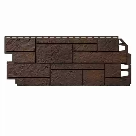 Фасадные панели Vox Solid Sandstone (под камень), темно-коричневый, 1095х446 мм
