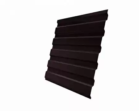 Профнастил С20А Гранд Лайн / Grand Line 0.5 GreenCoat Pural Zn 275, цвет RR 887 шоколадно-коричневый (RAL 8017)