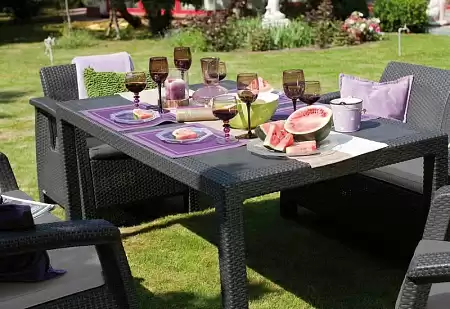 Дачная мебель Corfu fiesta Allibert (Аллиберт), цвет коричневый