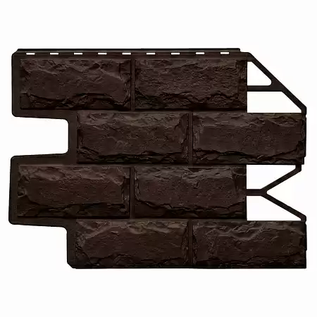 Фасадная панель FineBer Блок, темно-коричневый