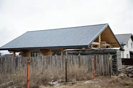 Металлочерепица Гранд Лайн / Grand Line, коллекция Kvinta plus, 0,5 Satin Zn 140, цвет RAL 7024 (мокрый асфальт)