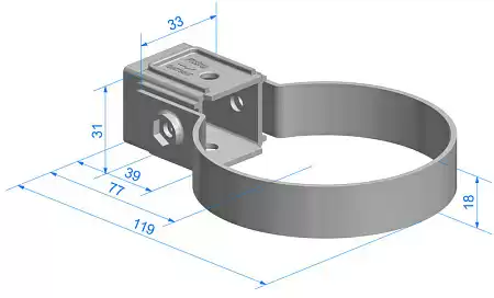 Хомут универсальный Docke Standard, RAL 6005 зеленый