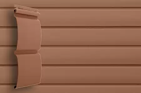 Сайдинг Grand Line Classic Color Plus виниловый, Блок-хаус D4,8 GL, 3.00*0.244 м, темно-бежевый