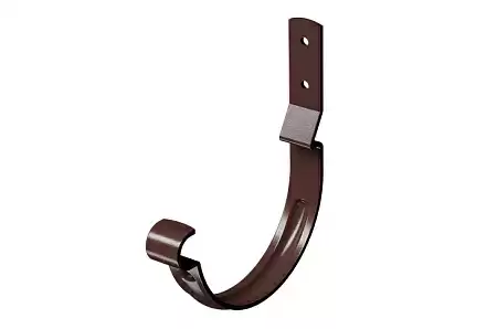 Карнизный крюк короткий Docke STAL PREMIUM D125, RAL 8019 шоколад