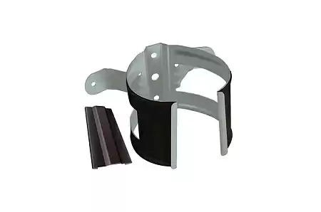 Кронштейн трубы на дерево, круглый D125/90 Grand Line PE Matt, RR 32 темно-коричневый