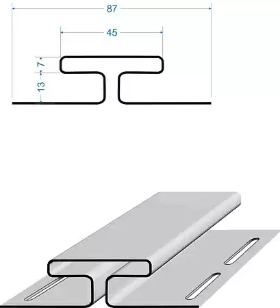 H-профиль Docke LUX, 3000 мм, алтайский