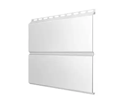 Металлический сайдинг Гранд Лайн / Grand Line профиль ЭкоБрус, Satin 0.5, цвет Ral 9003 (сигнально-белый)