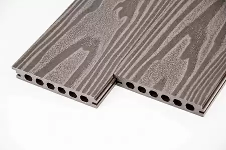 Бесшовная террасная доска из МПК, 140х22х3000, кофе