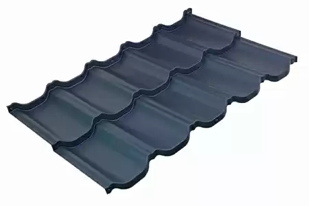 Металлочерепица BudMat (БудМат), коллекция Венеция, D-Matt 0.5, цвет Ral 7024 (графитовый)