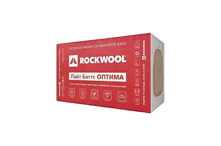 Теплоизоляционная плита Rockwool Лайт Баттс Оптима 50, 1000х600, упаковка 0,3 м3 (10 плит)