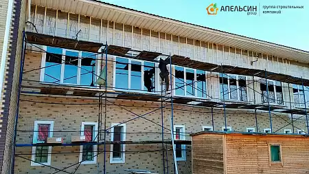 Монтаж фасада панелями Docke в пос. Стрельна
