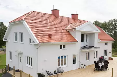 Начальная коньковая черепица Kriastak, кирпично-красный