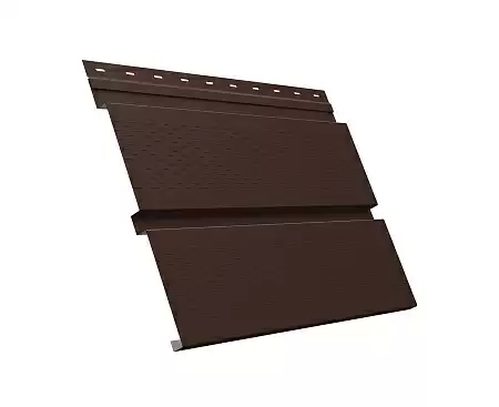 Софит металлический Квадро Брус с перфорацией Grand Line / Гранд Лайн, Drap 0.45, цвет Ral 8017 (шоколад)