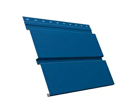 Софит металлический Квадро Брус с перфорацией Grand Line / Гранд Лайн, Satin 0.5, цвет Ral 5005 (сигнально-синий)