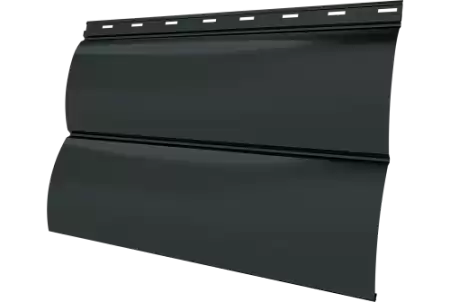 Металлический сайдинг Гранд Лайн / Grand Line профиль Блок-хаус новый, Сатин 0,5 матовый ТХ с пленкой, RAL 7016 антрацитово-серый