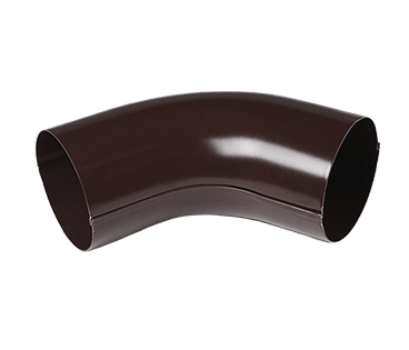 Колено сливное D90х60 градусов GRANDSYSTEM Металл Профиль, цвет коричневый (RAL8017)