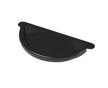 Заглушка желоба МЕТАЛЛ ПРОФИЛЬ Foramina PUR D125, цвет черный (RAL 9005)