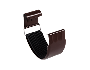 Соединитель желоба МЕТАЛЛ ПРОФИЛЬ Foramina PUR D125, цвет коричневый (RAL 8017)