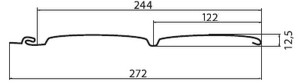 Сайдинг виниловый Блок-хаус Grand Line Тундра D4.8, 3х0,244 м, ясень