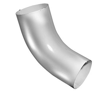 Колено трубы круглое 60° D125/90 Grand Line PE, RAL 9003 белый