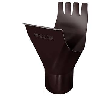 Воронка желоба Grand Line PU 125/90 мм, коричневый RAL 8017