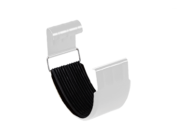 Соединитель желоба МЕТАЛЛ ПРОФИЛЬ Foramina PUR D150, цвет белый (RAL 9010)
