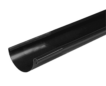 Желоб водосточный МЕТАЛЛ ПРОФИЛЬ Foramina PUR D125х3000, цвет черный (RAL 9005)