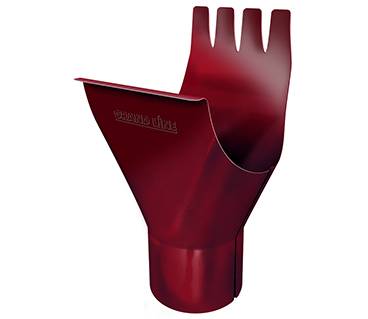 Воронка желоба Grand Line PU 125/90 мм, вишневый RAL 3005 Воронка желоба Grand Line PU 125/90 мм, вишневый RAL 3005