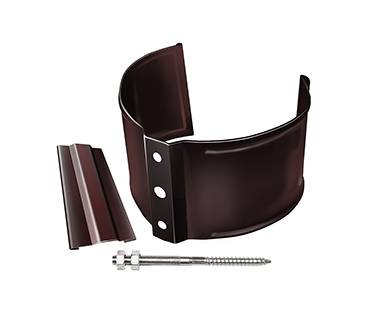 Кронштейн трубы на кирпич, круглый D125/90 Grand Line PE, RAL 8017 коричневый