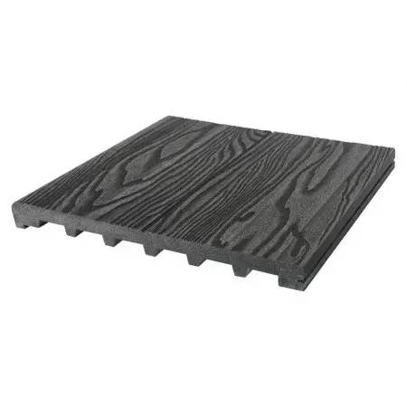 Ступень полнотелая TalverWood 3D фактура дерева, 4000х320х25, графит