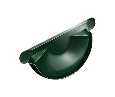 Заглушка желоба Grand Line PU 125 мм, зеленый RAL 6005