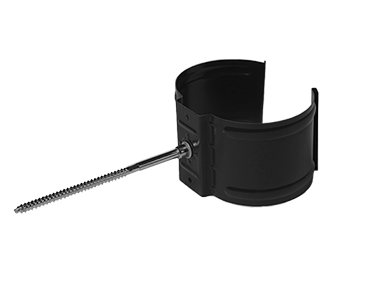 Держатель трубы D100 (на кирпич) МЕТАЛЛ ПРОФИЛЬ Foramina PUR, цвет черный (RAL 9005)