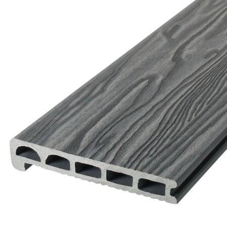 Финишная доска/ступень из ДПК TALVERWOOD 3D фактура дерева, 170х25х3000, графит