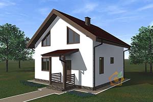 Дом из газобетона 8х8,4 м, проект Дом из газобетона 8х8,4 м, проект