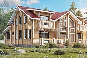 Дом из клееного бруса Беседы, 15х18 м, 317 м2 Дом из клееного бруса Беседы, 15х18 м, 317 м2
