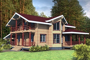Дом из бруса 15,8х11,6 м, проект Дом из бруса 15,8х11,6 м, проект